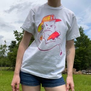 5/$20🛎️ Vintage Single Stitch Firefighter Tee Shirt